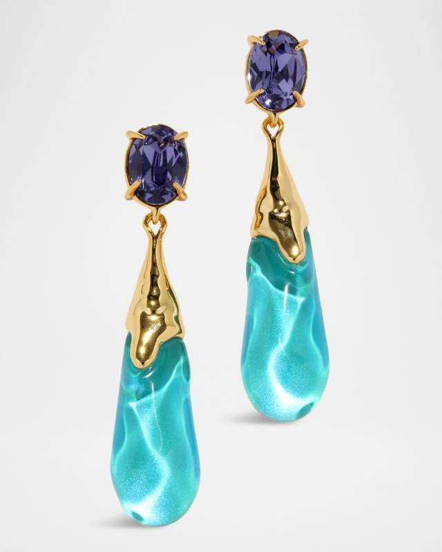 Bonbon Crystal Small Teardrop Earrings